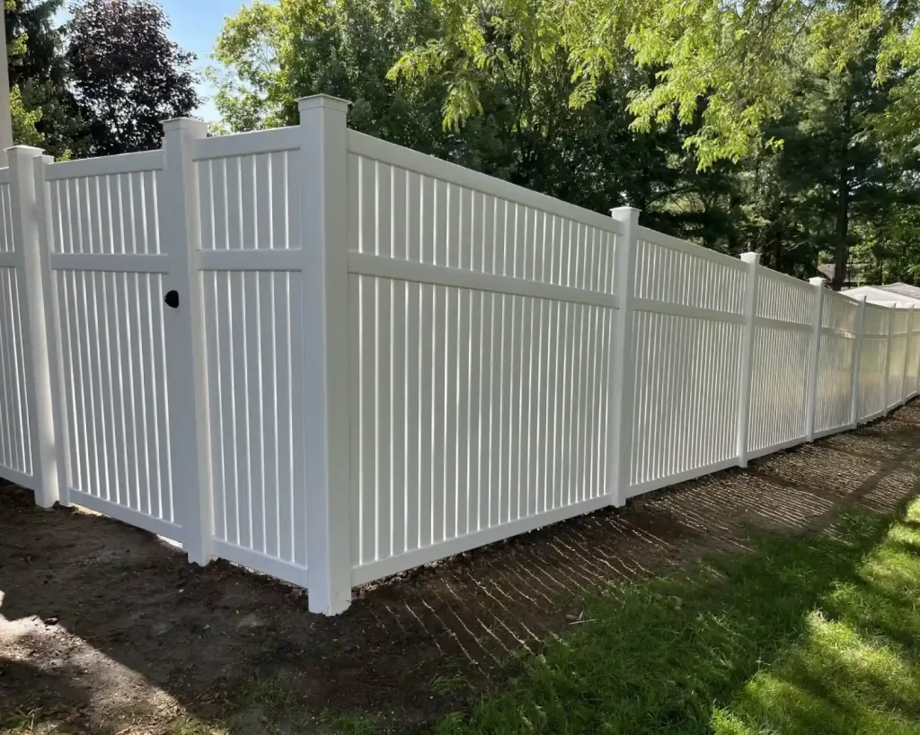 white vinyl fence install near you