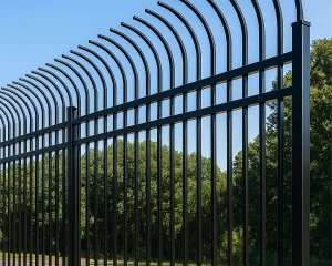 industrial aluminum security fence installation